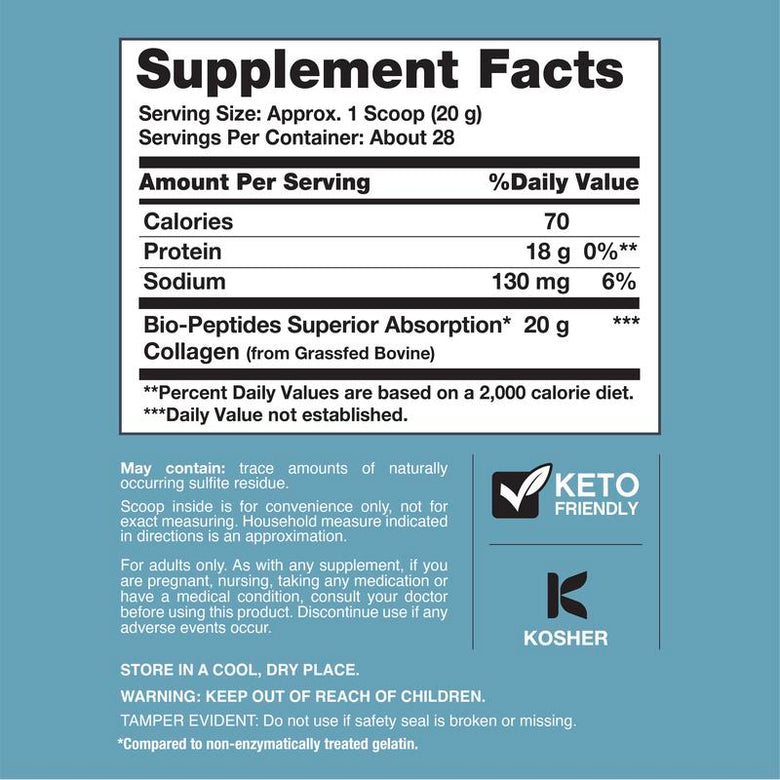 Hydrolyzed Collagen Bio-Peptides Protein Powder